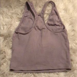 light purple racer back crop tank